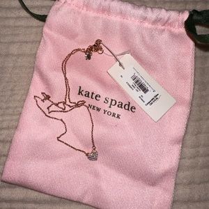 Kate Spade rose gold heart necklace